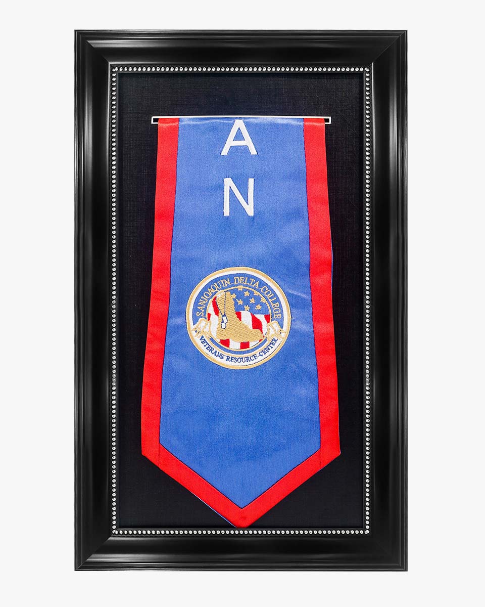 Graduation Stole and Medal Frame with Black Single Slot Mat, HD Glass - 4 Styles Available