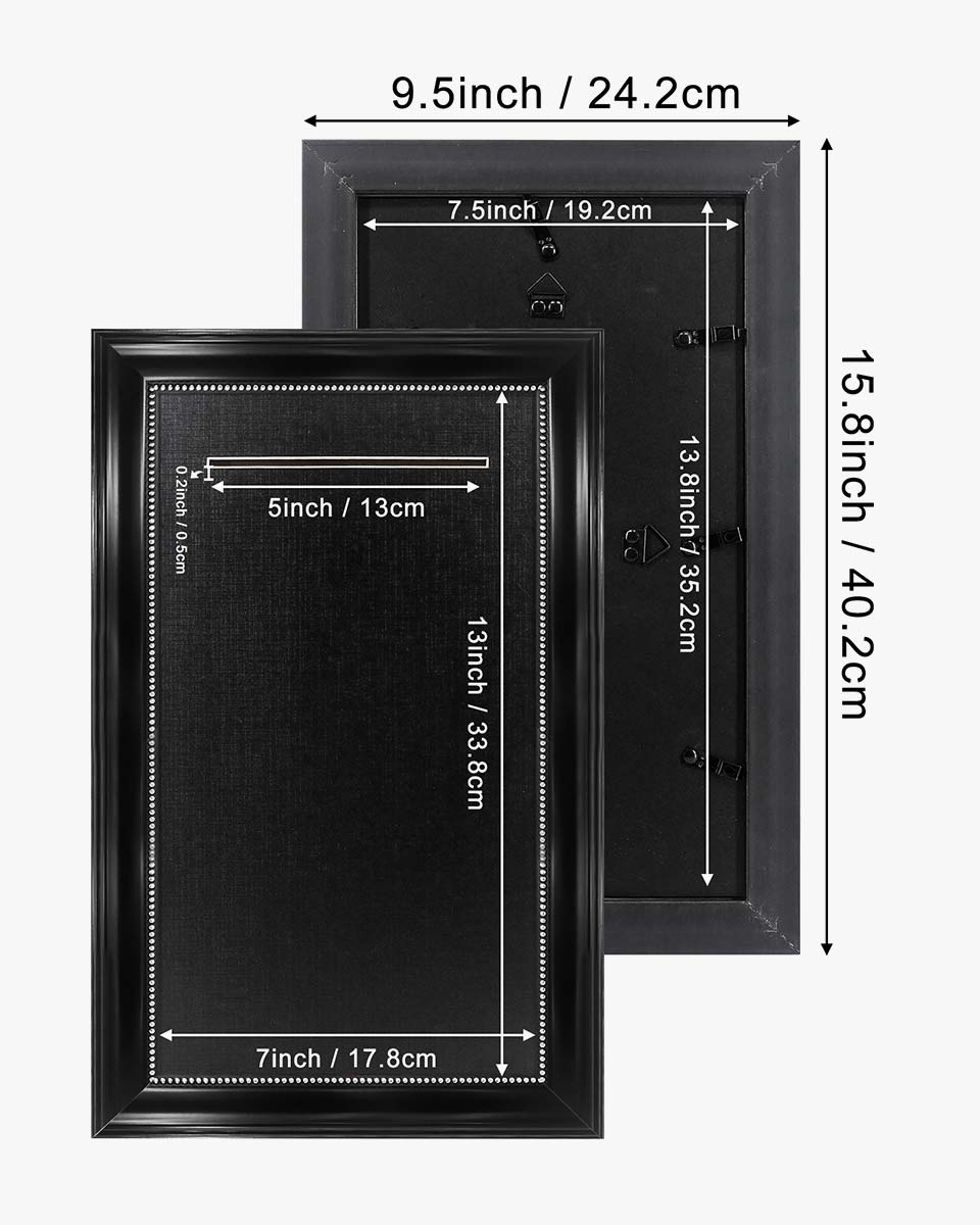 Graduation Stole and Medal Frame with Black Single Slot Mat, HD Glass - 4 Styles Available