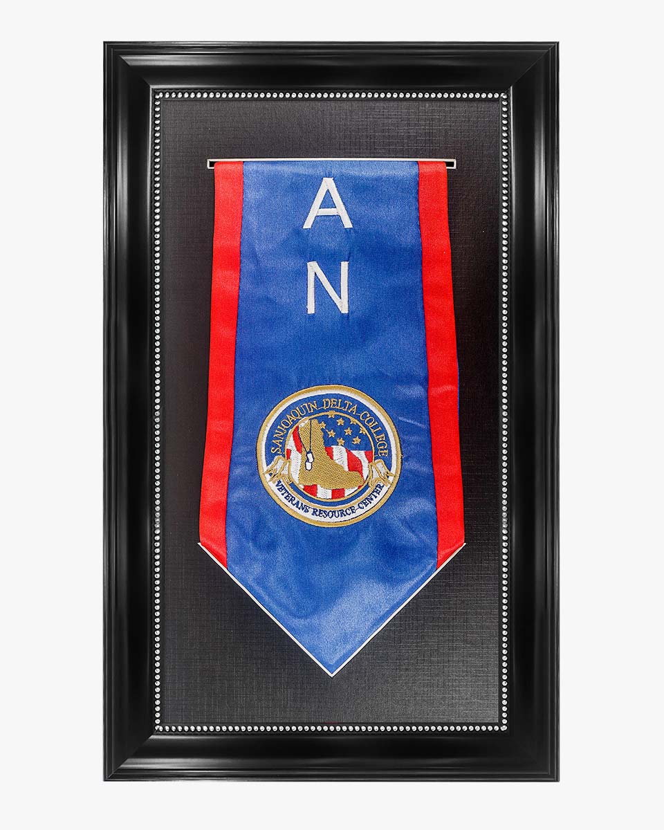 Graduation Stole and Medal Frame with Black Single Slot Mat, HD Glass - 4 Styles Available