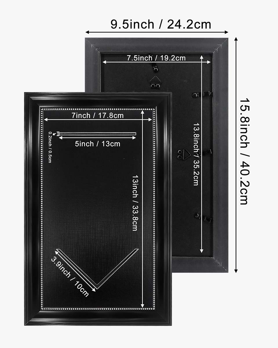 Graduation Stole and Medal Frame with Black Single Slot Mat, HD Glass - 4 Styles Available