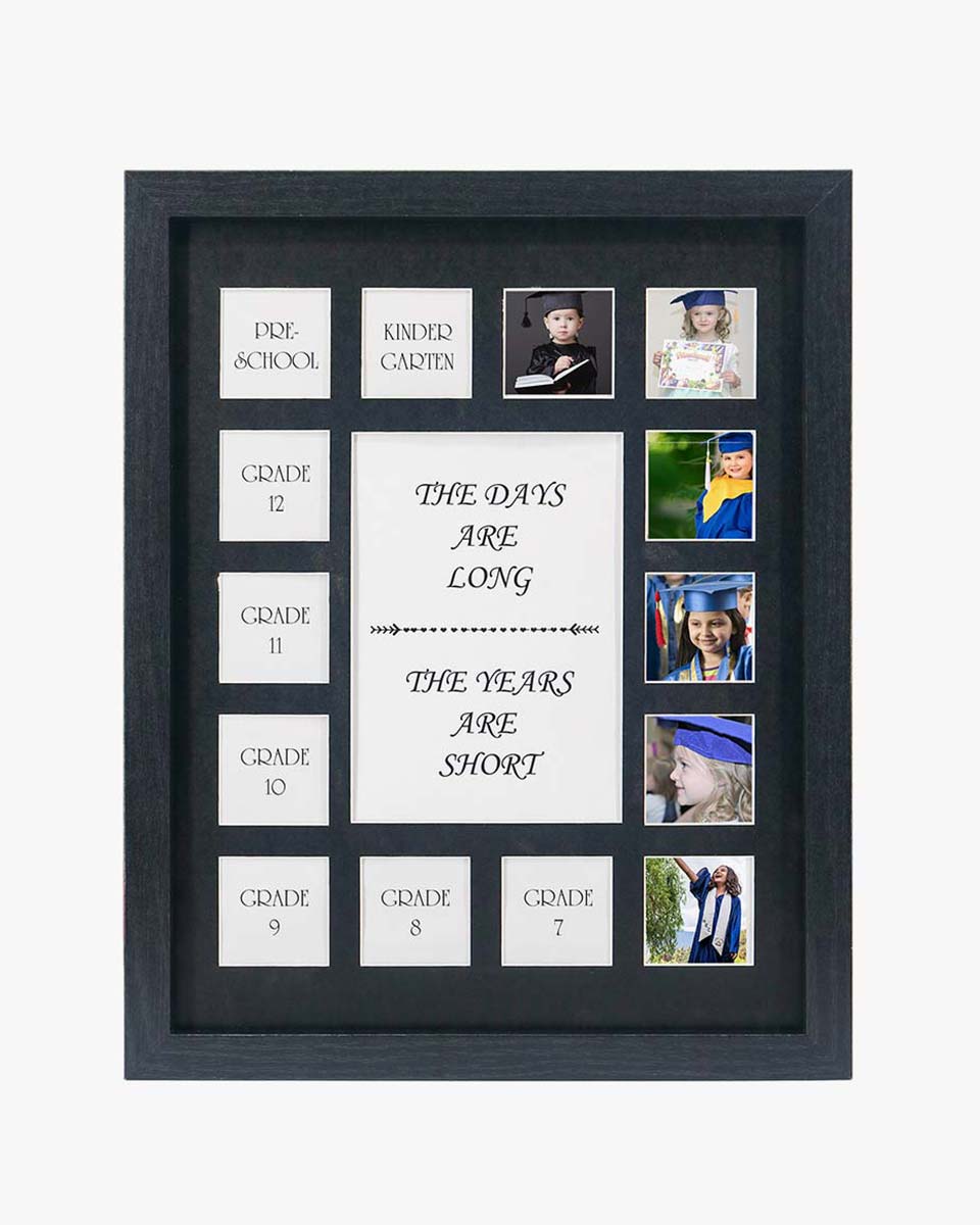 School Years Picture Frame Pre-School & Kindergarten to 12th Grade Displays – 2 Colors Available