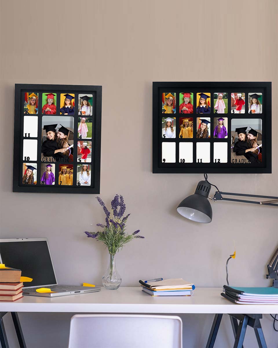 Black 12×16 School Picture Frame for Pre-K to 12 Graduation Photo