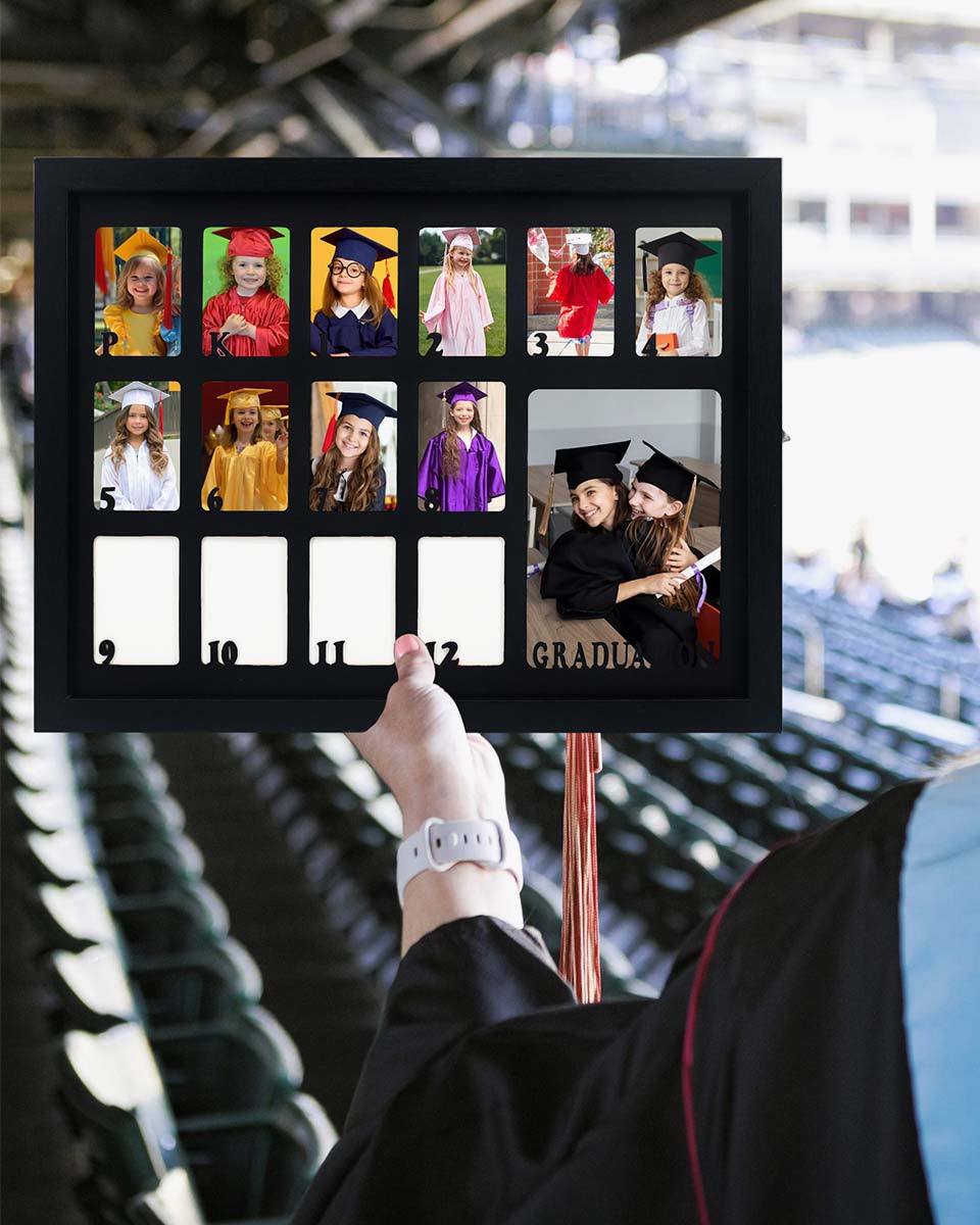 Black 12×16 School Picture Frame for Pre-K to 12 Graduation Photo