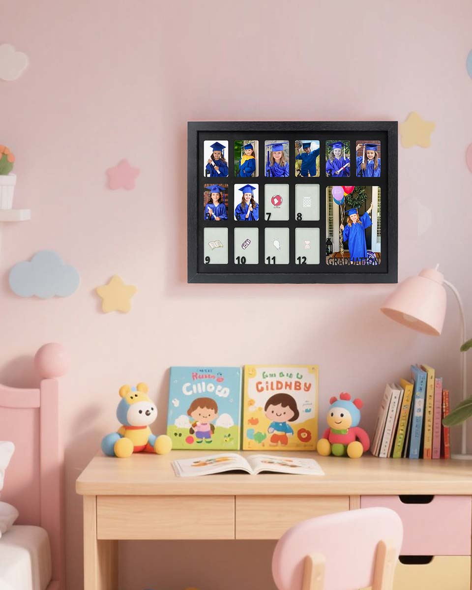12×16 School Picture Frame for Pre-K to 12 Graduation Photo - 2 Colors Available