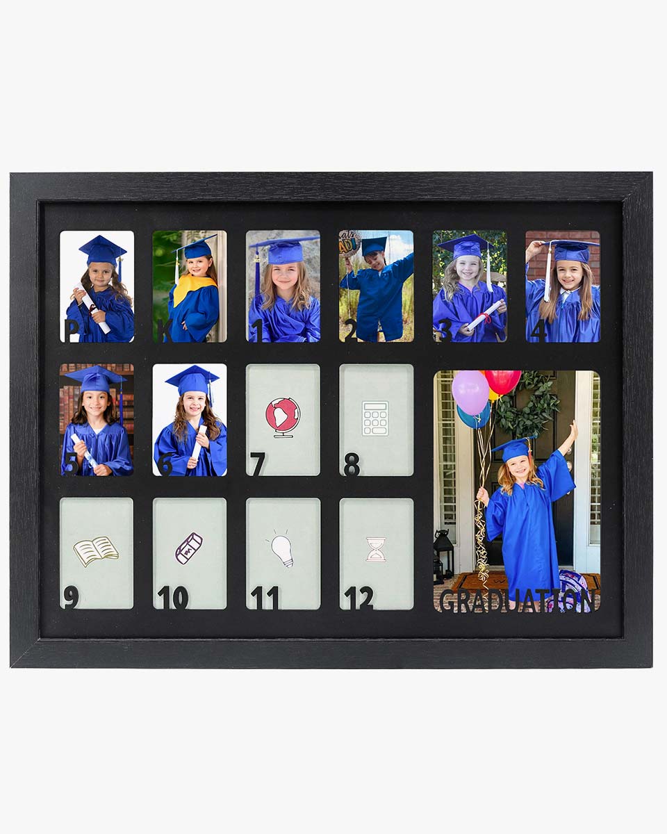 12×16 School Picture Frame for Pre-K to 12 Graduation Photo - 2 Colors Available