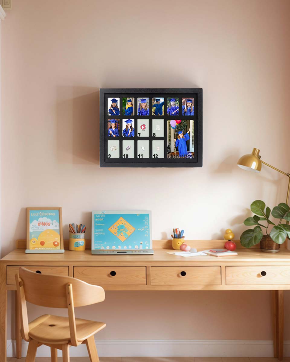 12×16 School Picture Frame for Pre-K to 12 Graduation Photo - 2 Colors Available