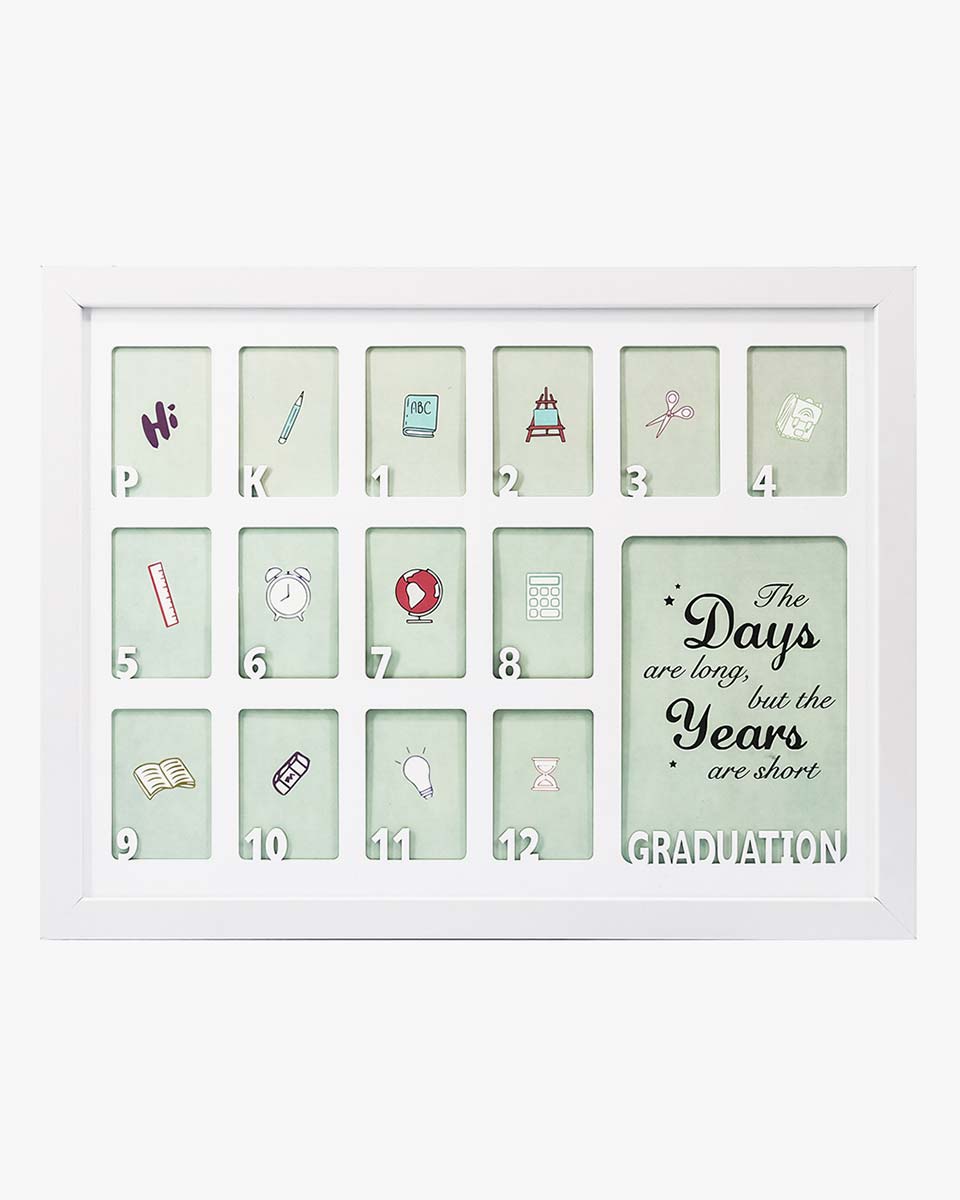 12×16 School Picture Frame for Pre-K to 12 Graduation Photo - 2 Colors Available