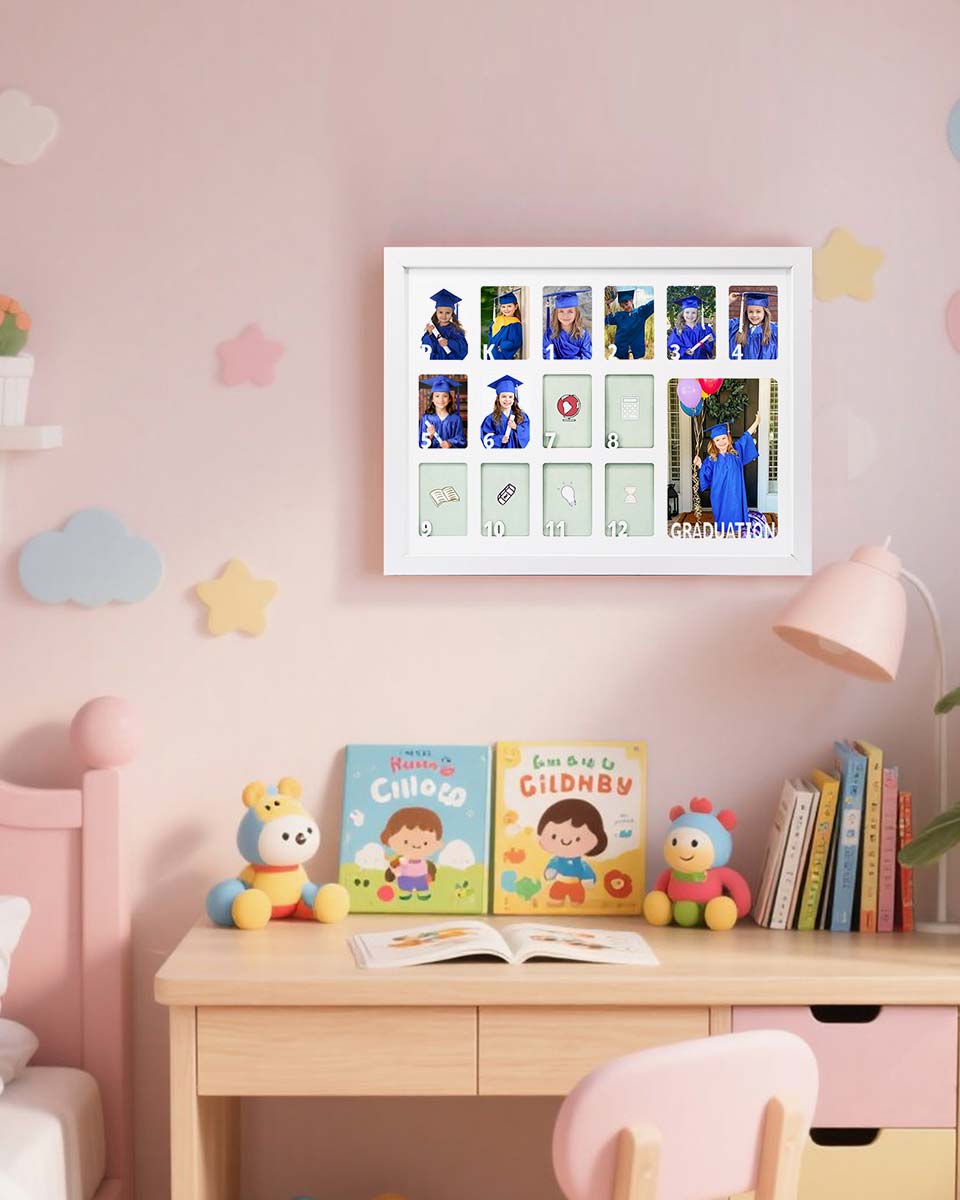 12×16 School Picture Frame for Pre-K to 12 Graduation Photo - 2 Colors Available