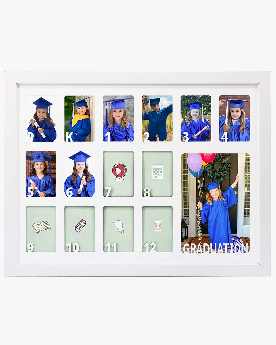 12×16 School Picture Frame for Pre-K to 12 Graduation Photo - 2 Colors Available