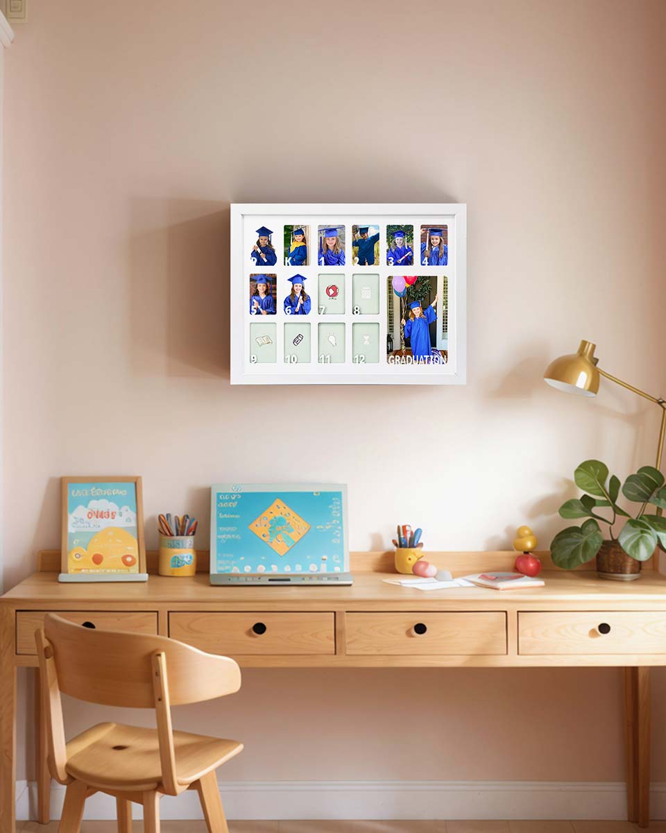 12×16 School Picture Frame for Pre-K to 12 Graduation Photo - 2 Colors Available