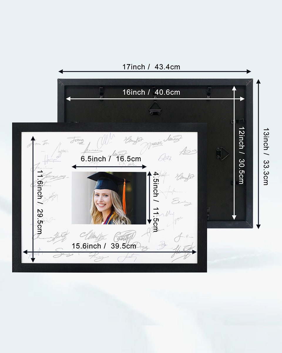 Graduation Signature Photo Frame for Photo - Various Colors & Sizes Available