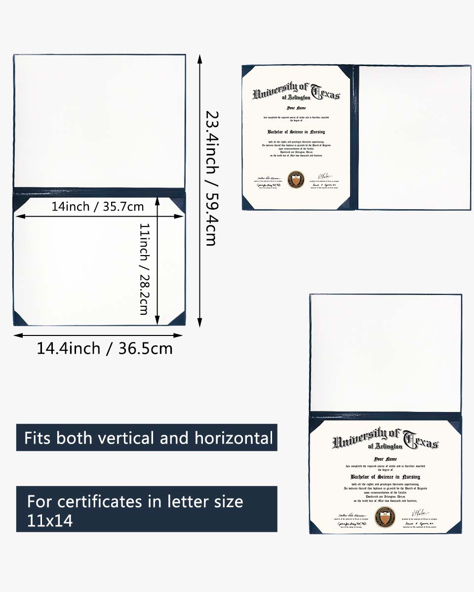 Plain Diploma Cover – Multiple Colors & Sizes