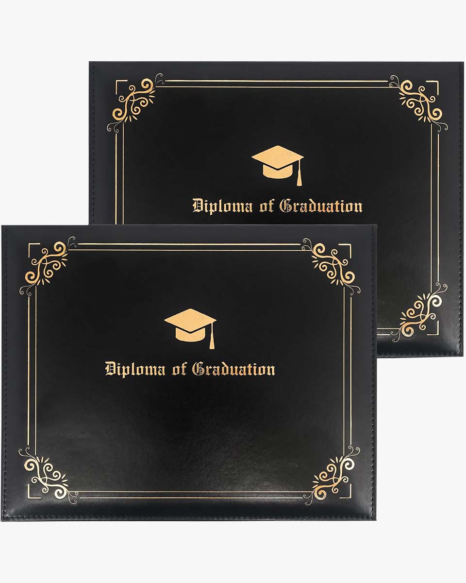 Diploma Cover With "Diploma Of Graduation" & Graduation Cap Imprinted - 2 Colors Available