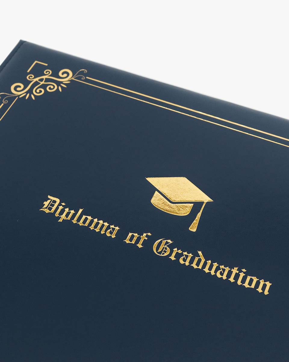 Diploma Cover With "Diploma Of Graduation" & Graduation Cap Imprinted - 2 Colors Available