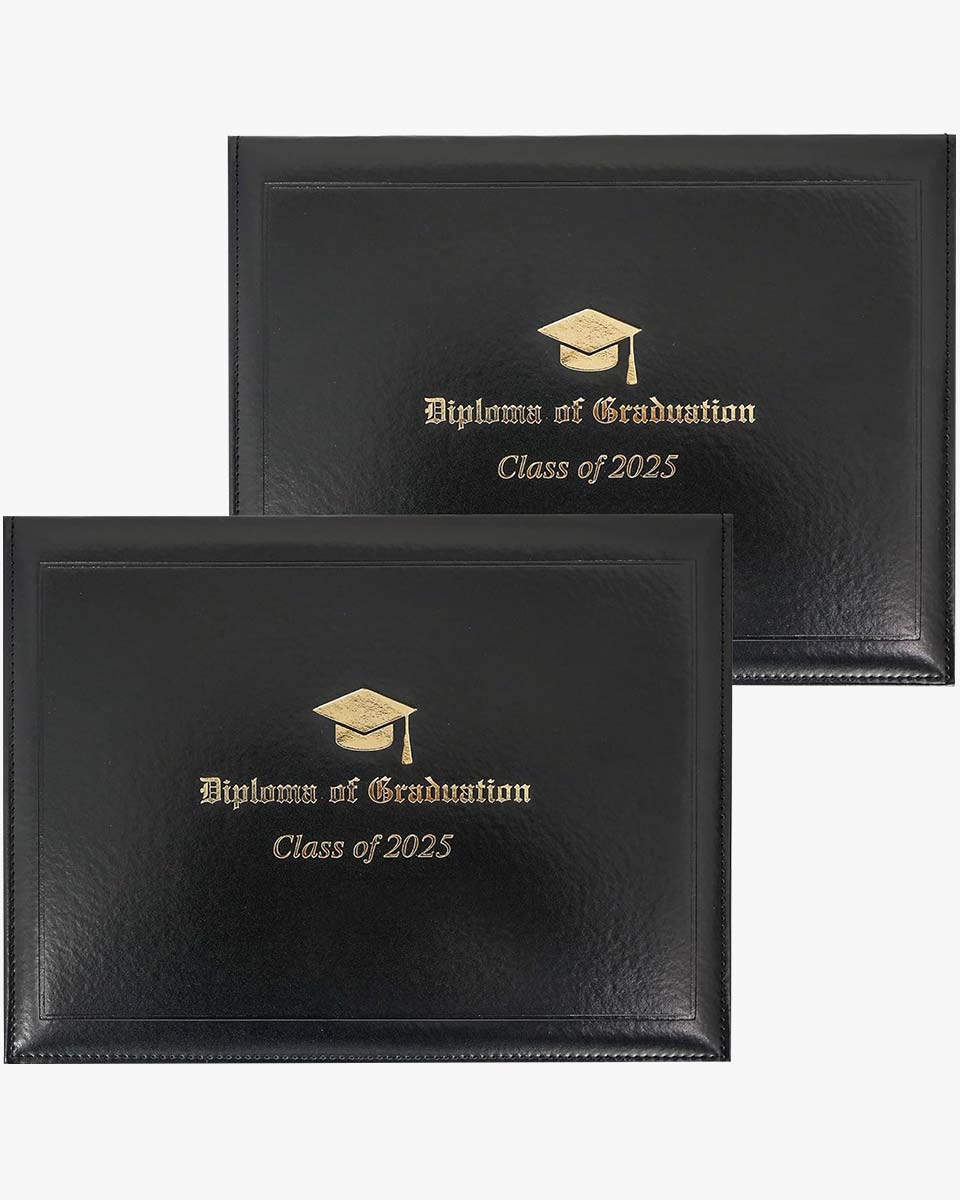 Diploma Cover With 2025 "Diploma Of Graduation" Imprinted - Various Styles & Colors Available