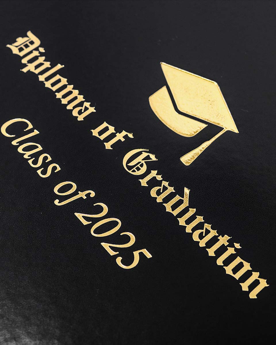 Diploma Cover With 2025 "Diploma Of Graduation" Imprinted - Various Styles & Colors Available