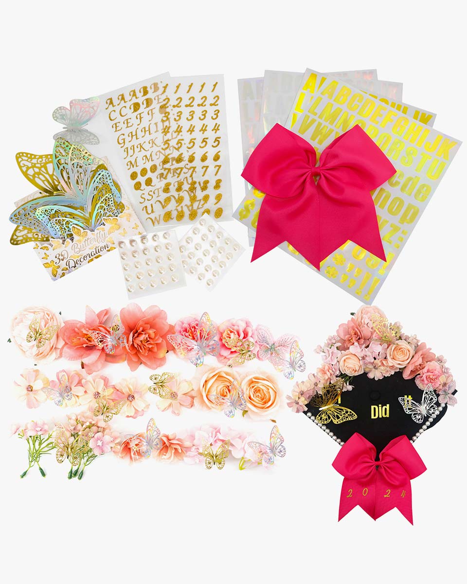 Graduation Cap Decoration Kit DIY Craft - 4 Colors Available