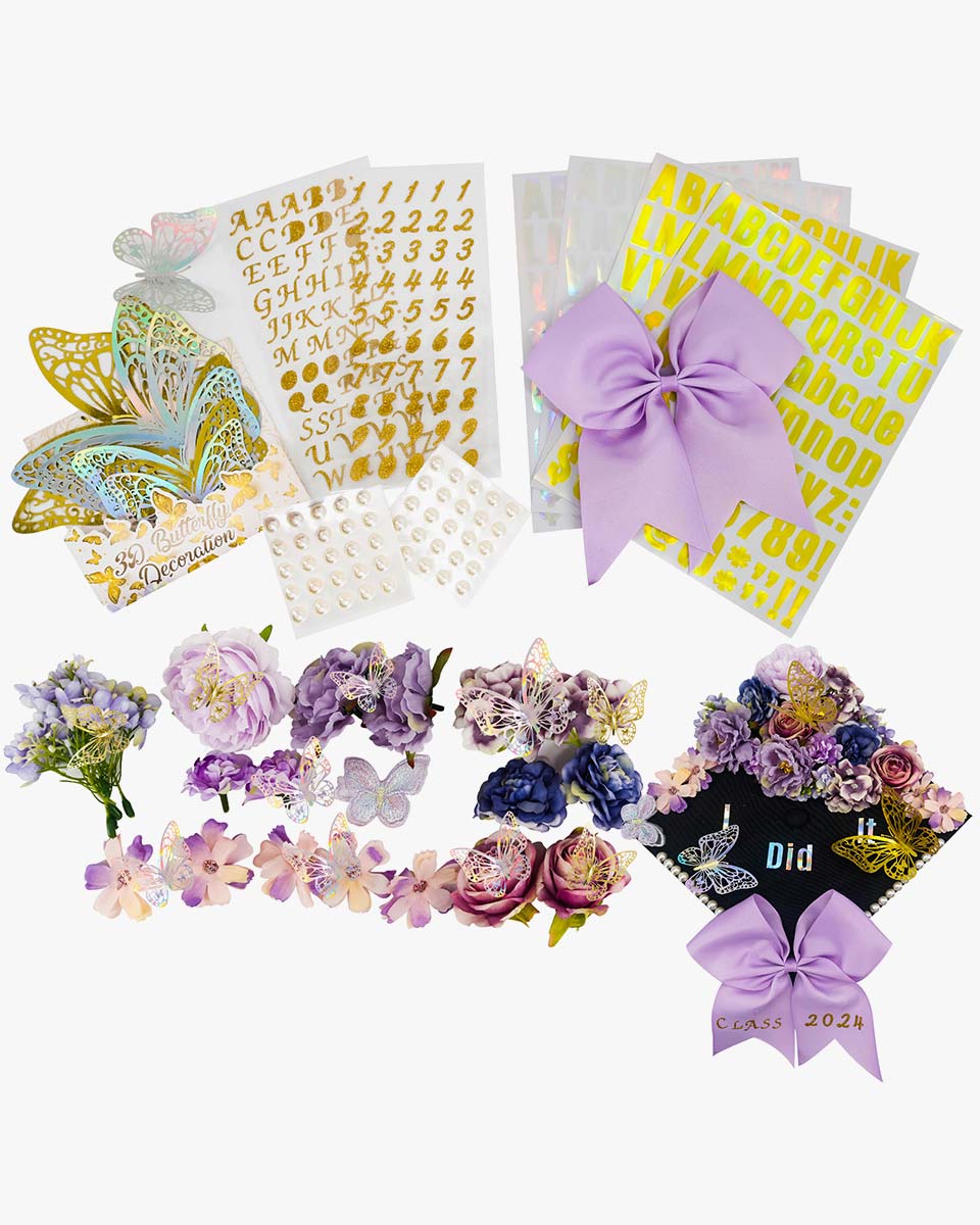 Graduation Cap Decoration Kit DIY Craft - 4 Colors Available