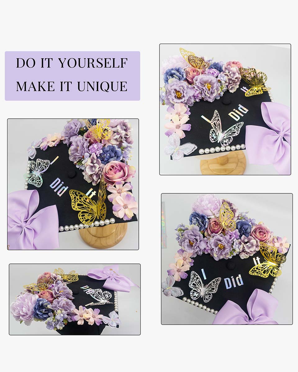Graduation Cap Decoration Kit DIY Craft - 4 Colors Available