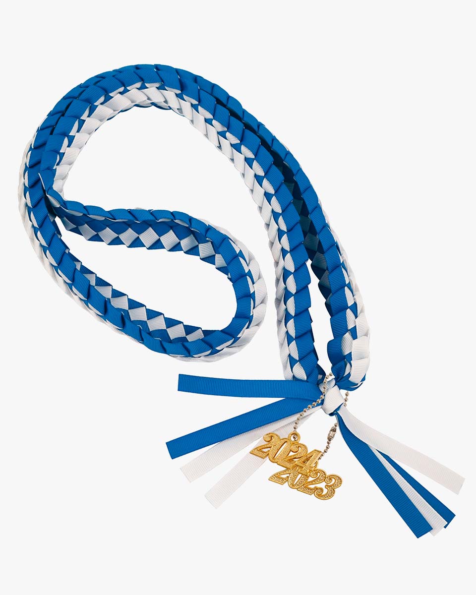 Graduation Braided Ribbon Lei with 2024 Year Charm