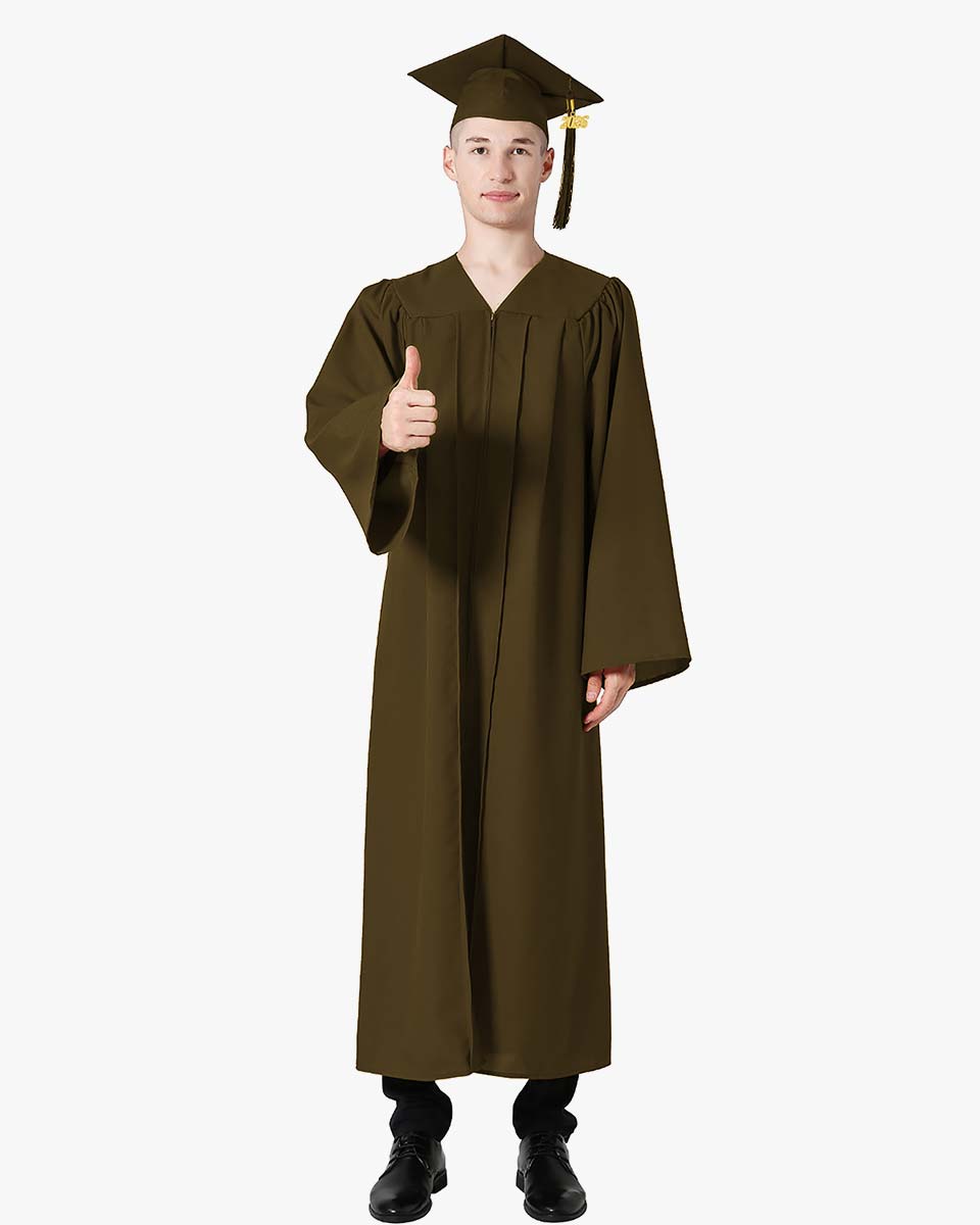 High School Premium Matte Graduation Cap, Gown & Tassel Package - 15 Colors Available