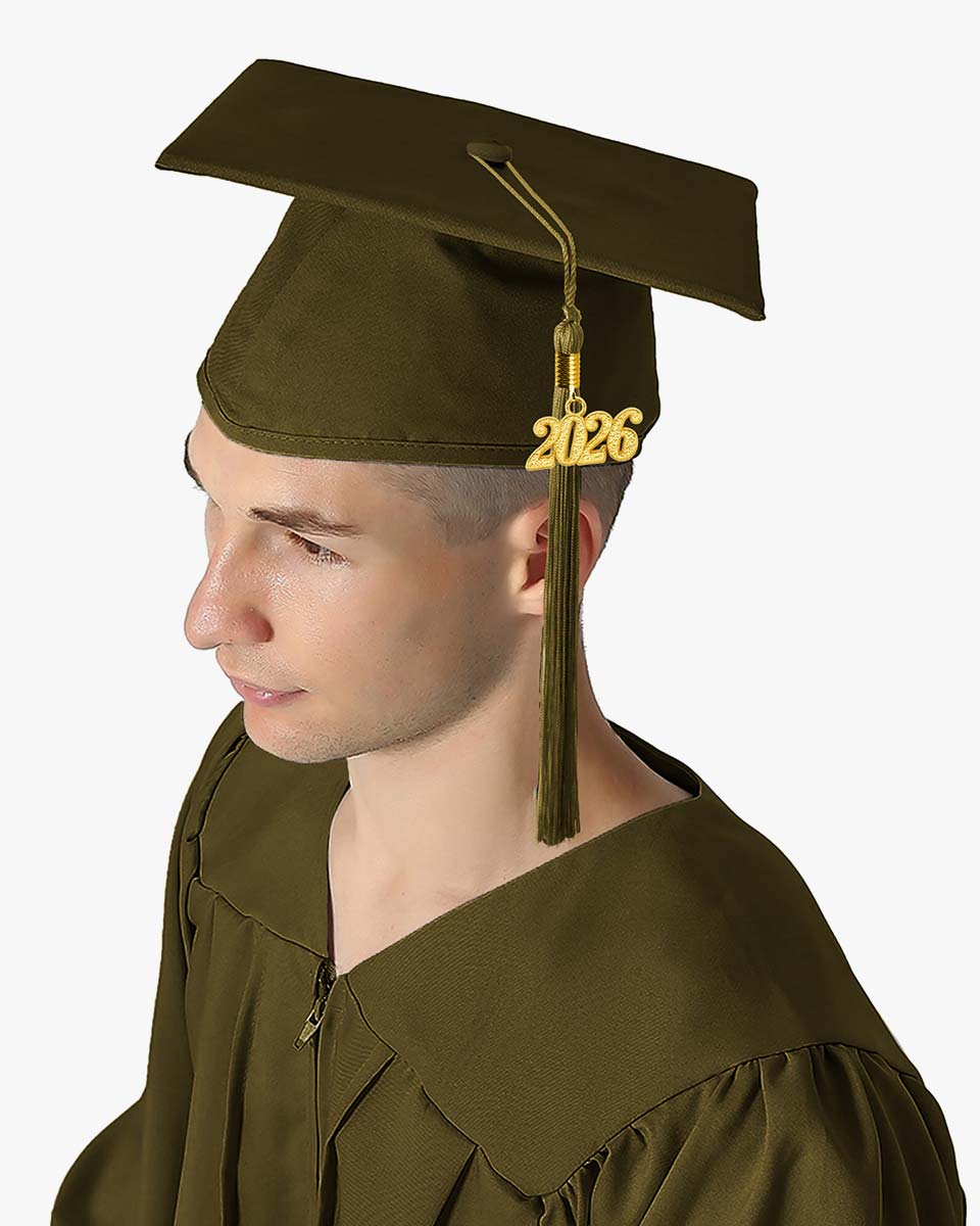 High School Premium Matte Graduation Cap, Gown & Tassel Package - 15 Colors Available