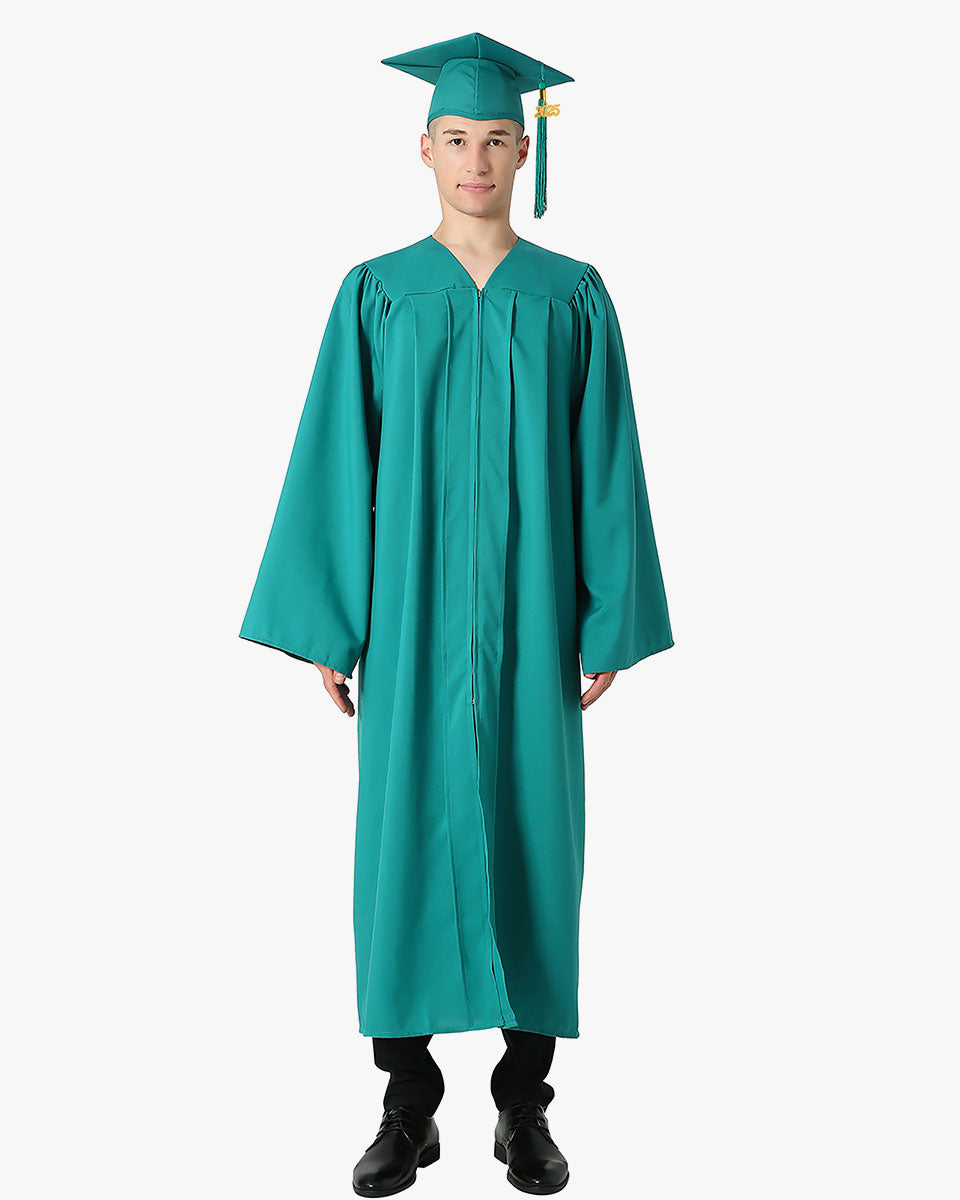 High School Premium Matte Graduation Cap, Gown, Stole, Imprinted Diploma Cover & Graduation Souvenirs Package