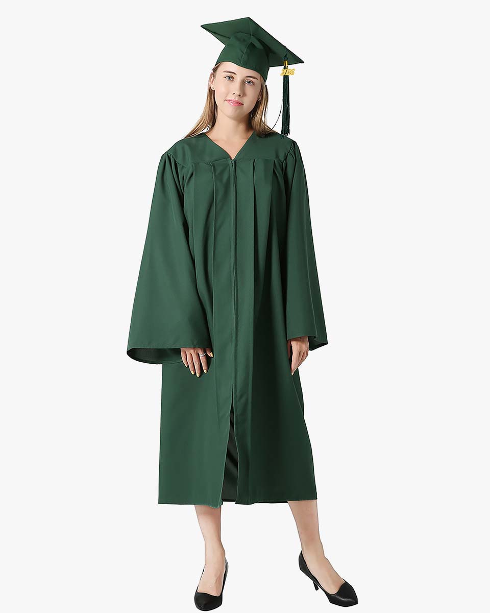 High School Premium Matte Graduation Cap, Gown, Stole, Imprinted Diploma Cover & Graduation Souvenirs Package