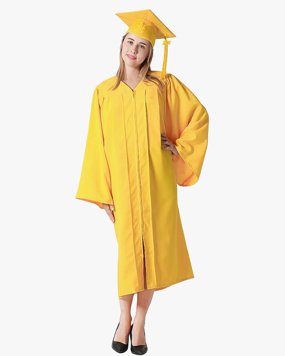 High School Premium Matte Graduation Cap, Gown, Stole, Imprinted Diploma Cover & Graduation Souvenirs Package