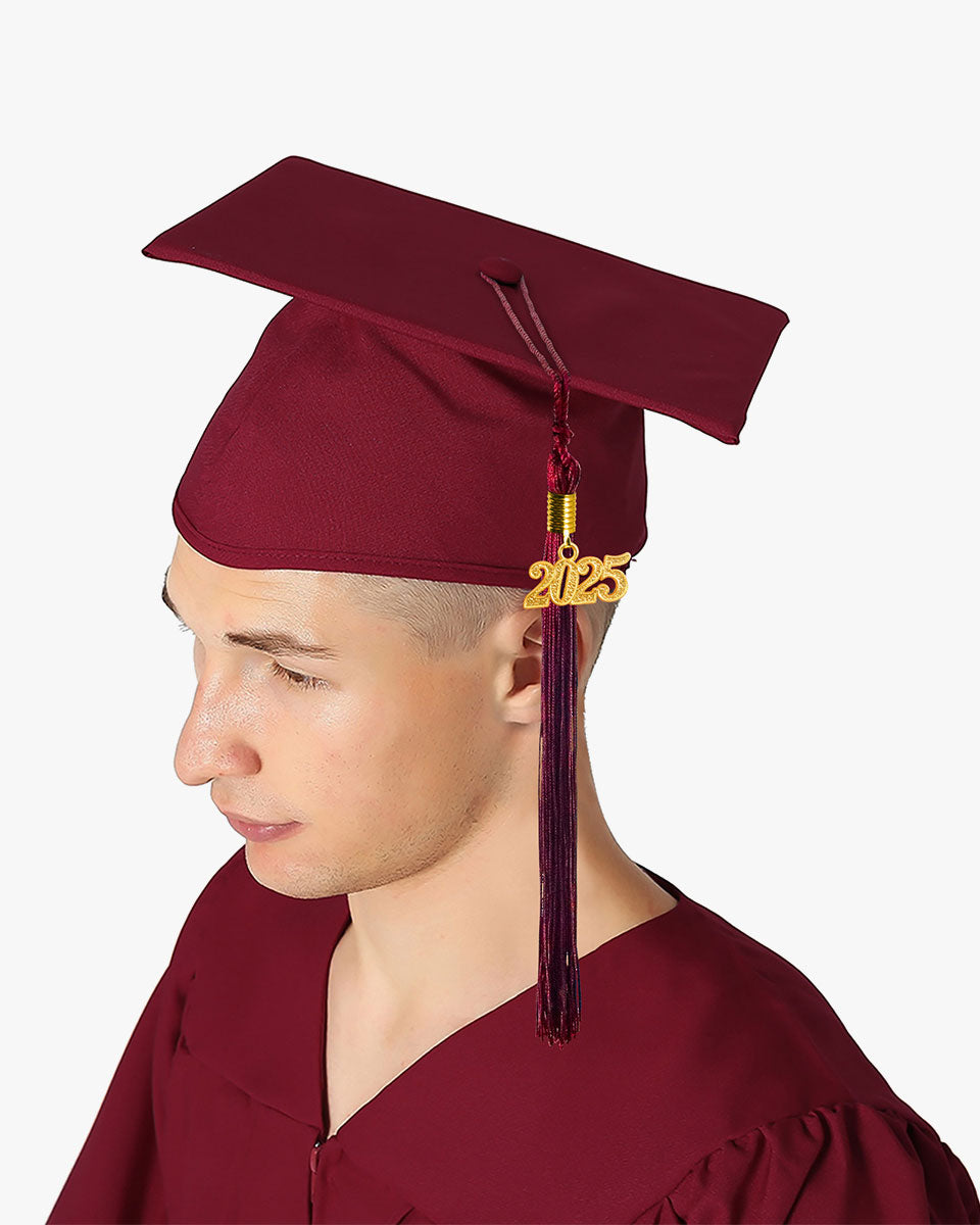High School Premium Matte Graduation Cap, Gown, Stole, Imprinted Diploma Cover & Graduation Souvenirs Package