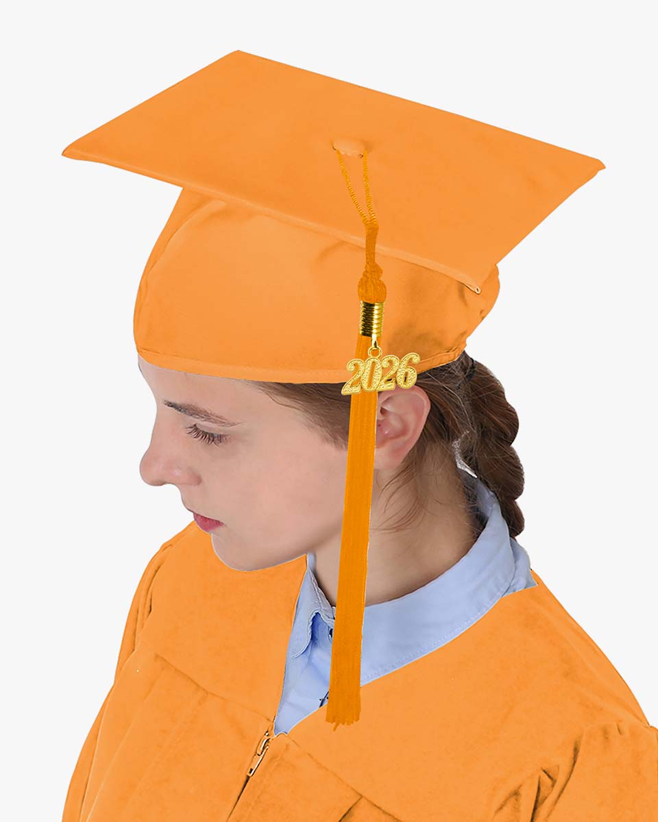 High School Premium Matte Graduation Cap, Gown & Tassel Package - 15 Colors Available