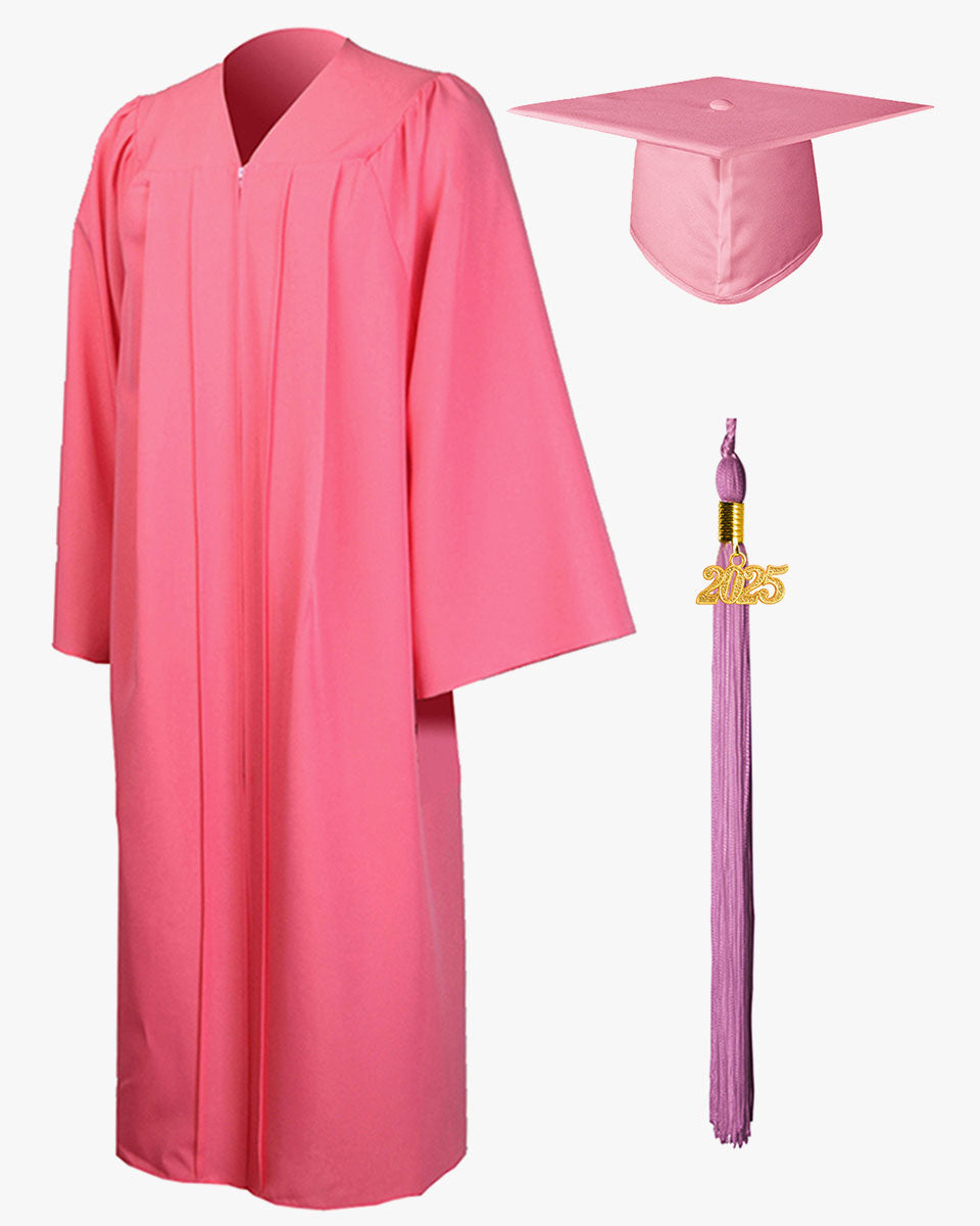 High School Premium Matte Graduation Cap, Gown, Stole, Imprinted Diploma Cover & Graduation Souvenirs Package