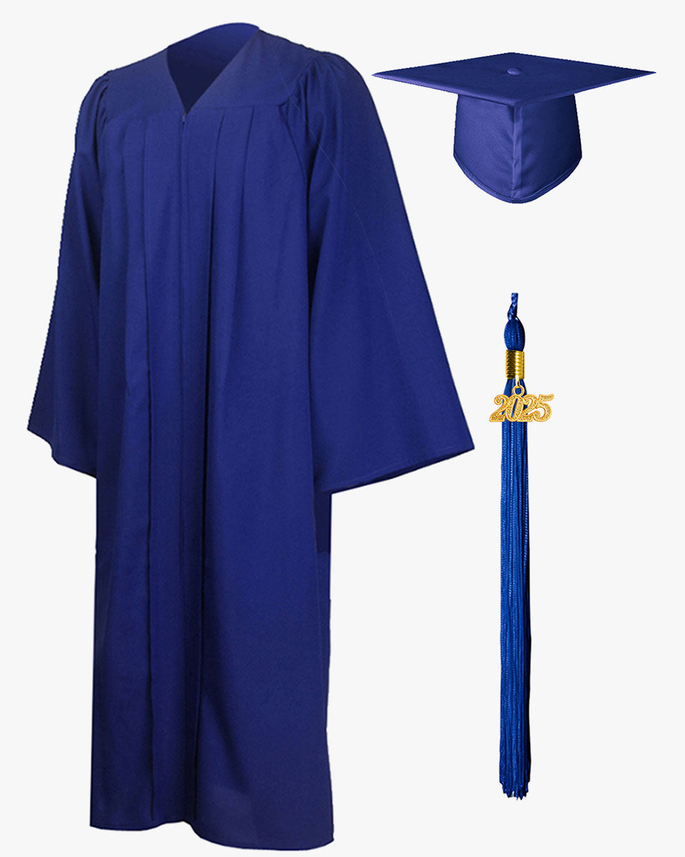 High School Premium Matte Graduation Cap, Gown, Stole, Imprinted Diploma Cover & Graduation Souvenirs Package