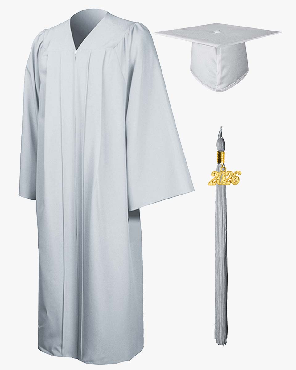 High School Premium Matte Graduation Cap, Gown & Tassel Package - 15 Colors Available