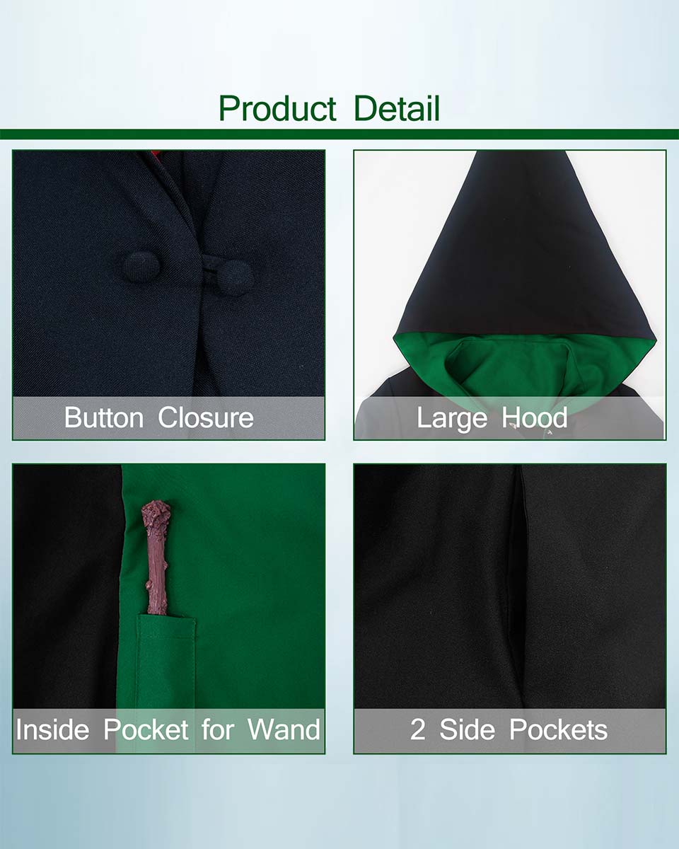 Unisex Magician Wizard Robe Accessory for Halloween Costumes Cosplay
