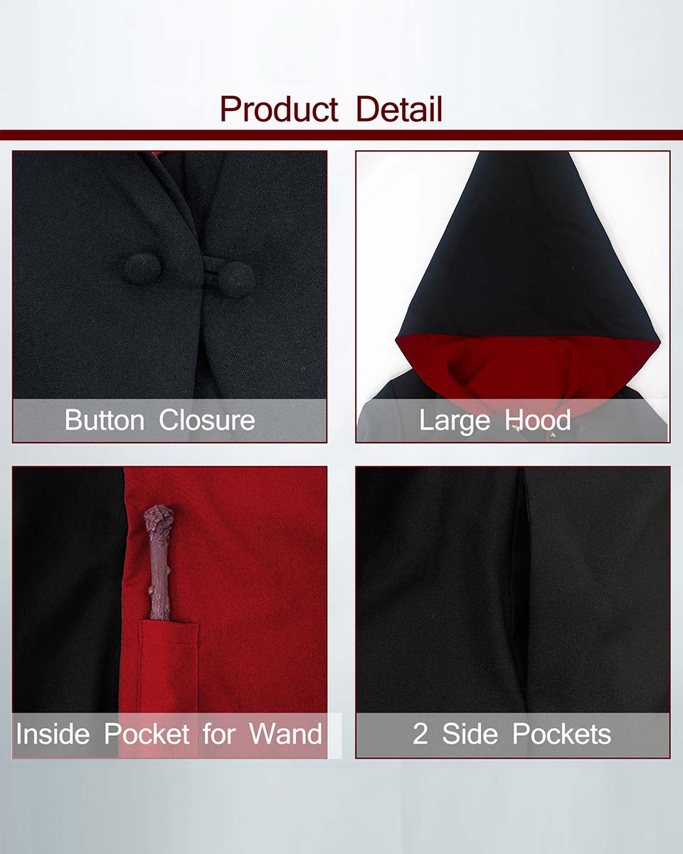 Unisex Magician Wizard Robe Accessory for Halloween Costumes Cosplay