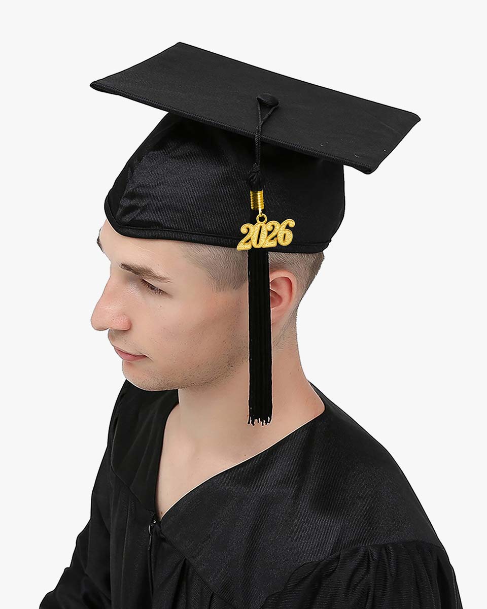 High School Economy Shiny Graduation Cap,Gown & Tassel Package - 13 Colors Available