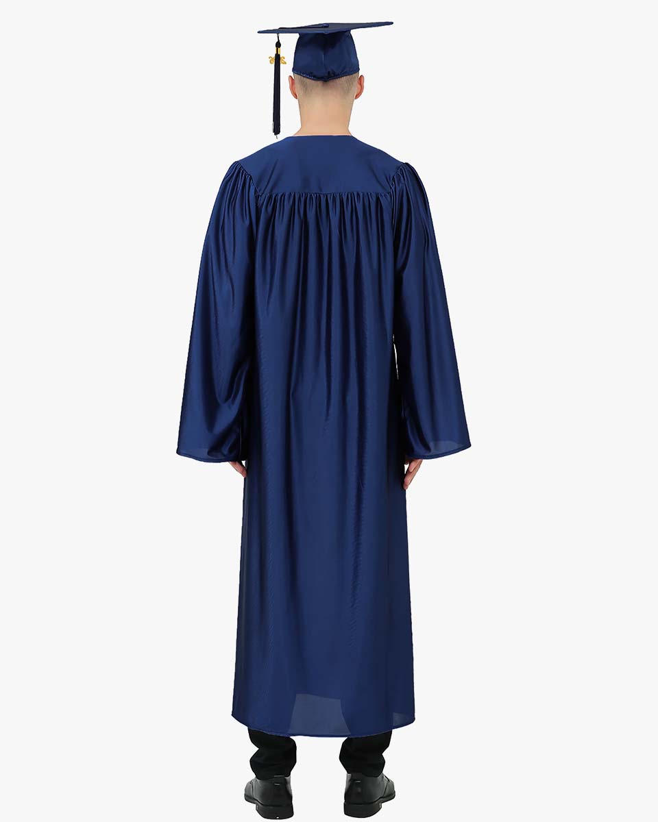 High School Economy Shiny Graduation Cap,Gown & Tassel Package - 13 Colors Available