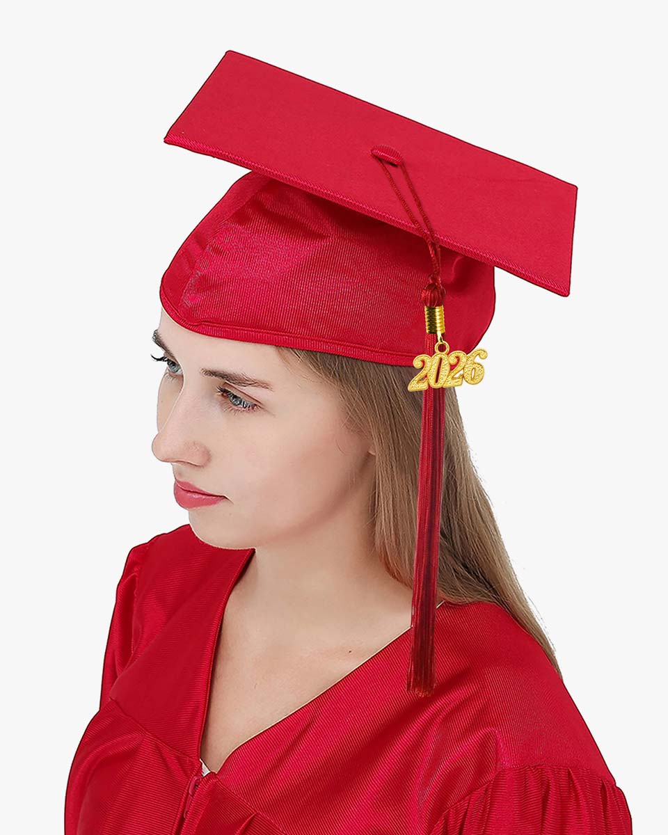 High School Economy Shiny Graduation Cap,Gown & Tassel Package - 13 Colors Available