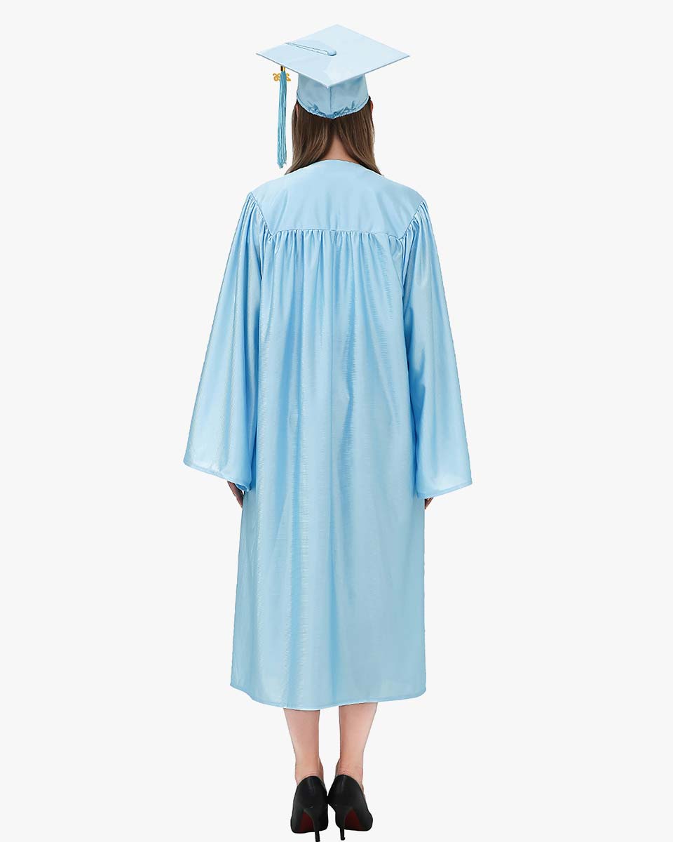 High School Economy Shiny Graduation Cap,Gown & Tassel Package - 13 Colors Available