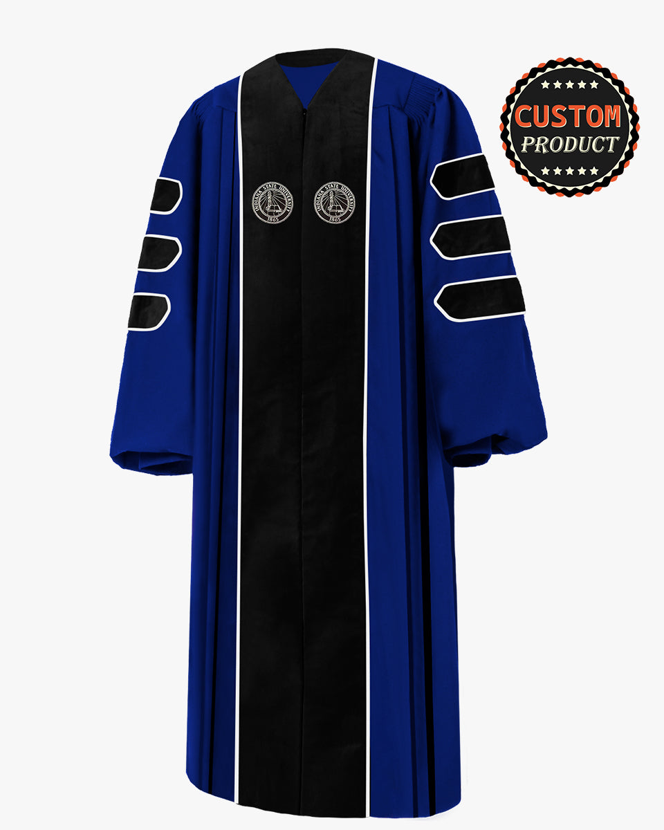 slim fit dress slacks Indiana State University Doctoral Gown, Tam & Hood Package