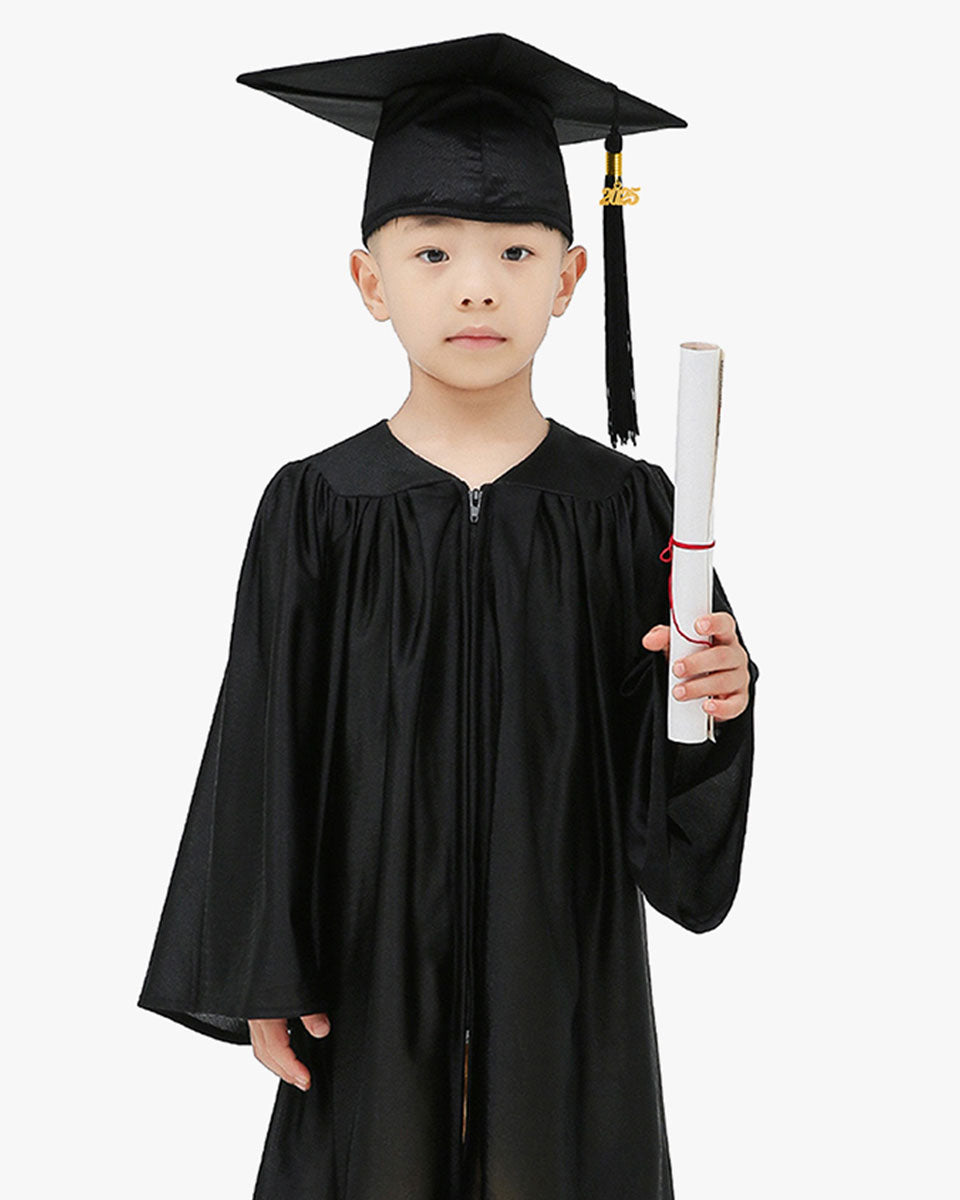 Shiny Kindergarten Cap, Gown & Tassel Package - 13 Colors Available