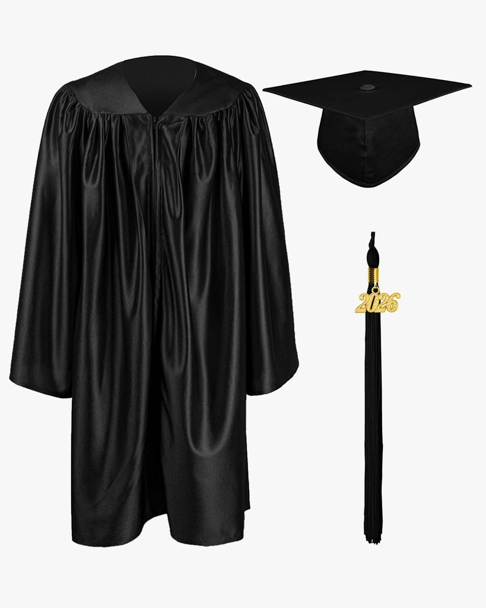 Shiny Kindergarten Graduation Cap, Gown, Stole, Diploma & Key Chain Package