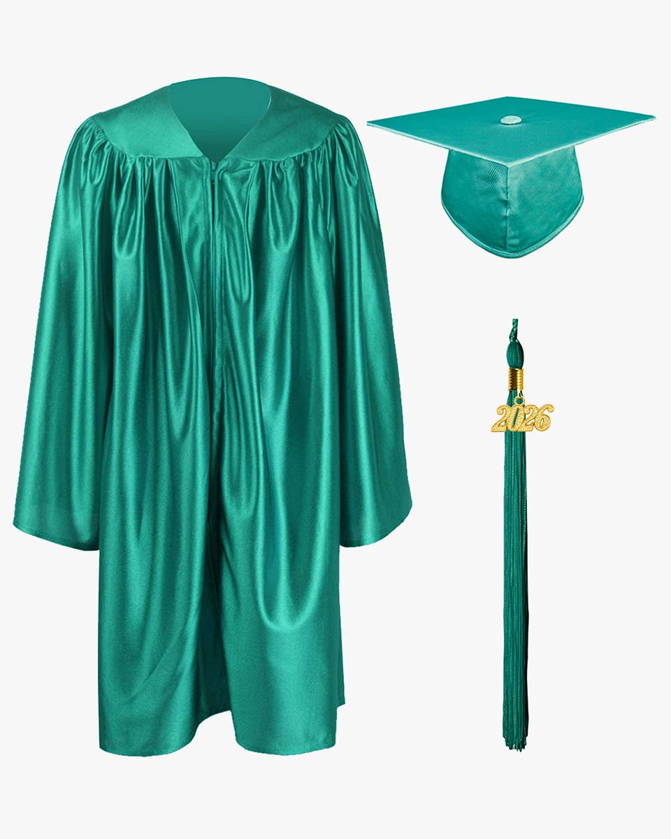 Shiny Kindergarten Graduation Cap, Gown, Stole, Diploma & Key Chain Package