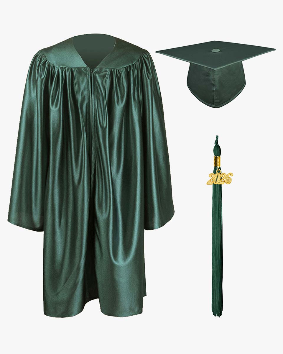 Shiny Kindergarten Graduation Cap, Gown, Stole, Diploma & Key Chain Package