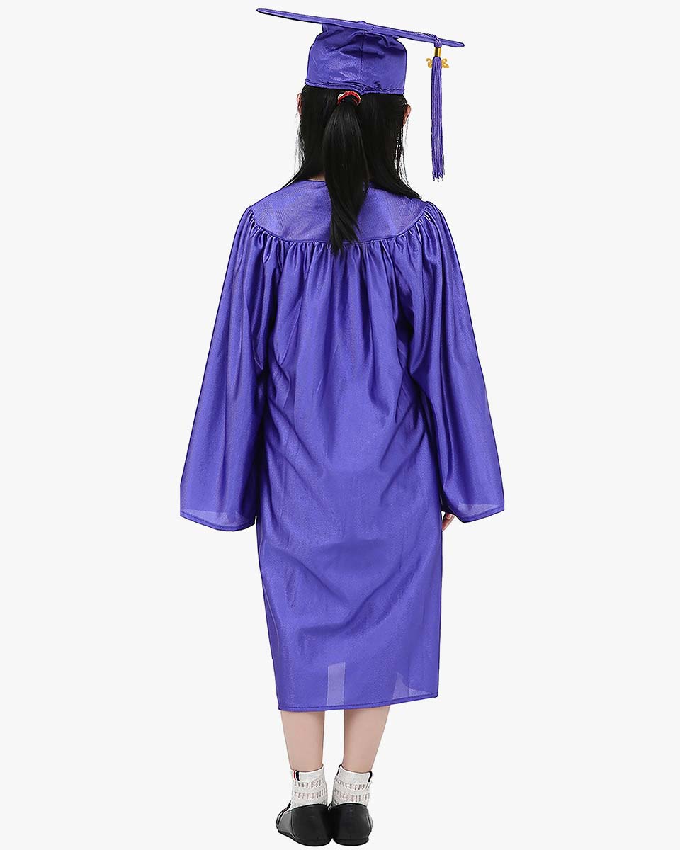 Shiny Kindergarten Cap, Gown & Tassel Package - 13 Colors Available