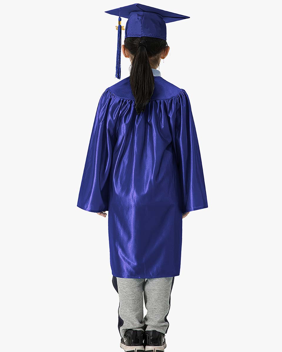 Shiny Kindergarten Cap, Gown & Tassel Package - 13 Colors Available