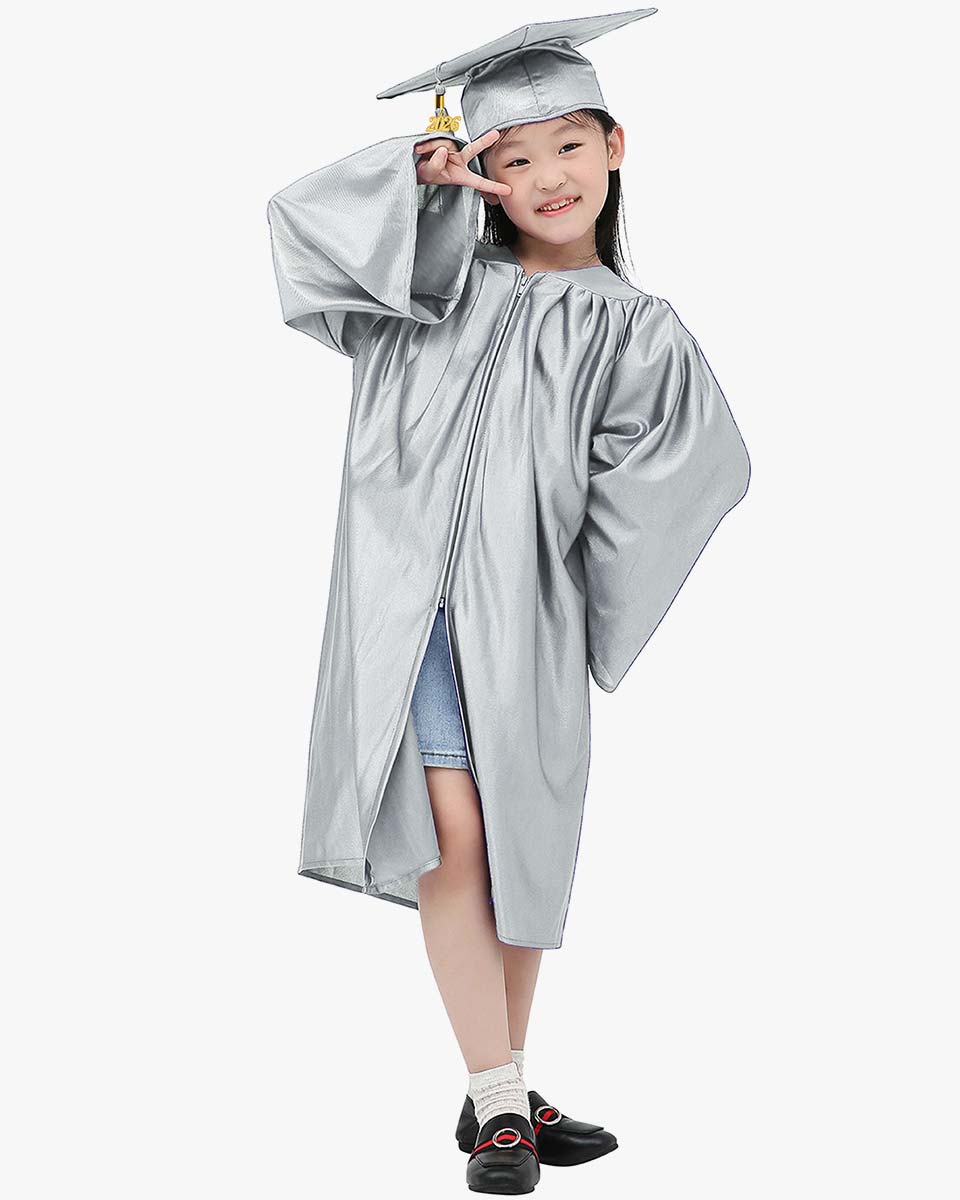 Shiny Kindergarten Cap, Gown & Tassel Package - 13 Colors Available