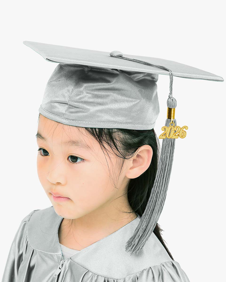 Shiny Kindergarten Cap, Gown & Tassel Package - 13 Colors Available