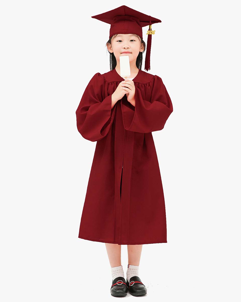 Matte Kindergarten Cap, Gown & Tassel Package – 12 Colors Available